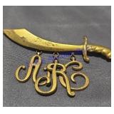 Scimitar Or Sword  Dangling Letters Early