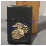 Black Zippo Windproof Lighter Gold And Silver