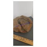 Native American-Indian artifact stone mortar bowl