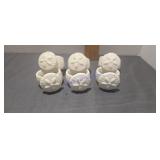white ceramic napkin rings sand dollar