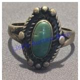 Turquoise Stone Ring Set In Sterling Silver With
