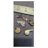 Miniature locks and whistle