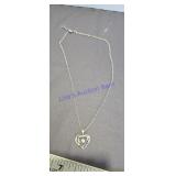 Sterling Silver  necklace  heart