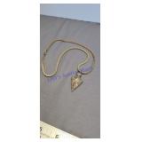 vintage arrowhead pendant necklace copper