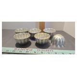 vintage aluminum individual fluted molds