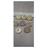 Antique Police Waterbury Button  'P in Wreath