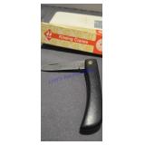 Kissing cranes single blade pocket knife  coal
