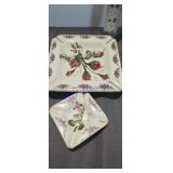vintage Japanese porcelain nesting ashtrays