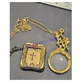 Vintage Avon Cherub Magnifying Glass & Mini Bible