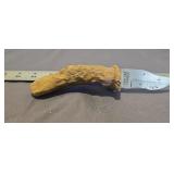 Schrade USA made antler handle hunting knife