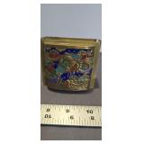 vintage Chinese cloisonnï¿½ matchbox holder lid