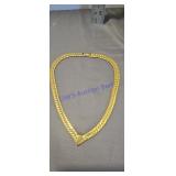 vintage Napier gold tone chevron necklace