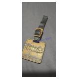 vintage Caterpillar brass watch fob