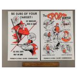 2ct Vintage PA Game Commission Hunting Posters