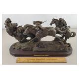 Franklin Mint Bonze Statue Encounter Teton River