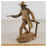 Franklin Mint Pewter Statue The Gunfighter Ponter