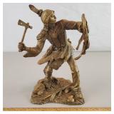 Franklin Mint Pewter Statue Comanche Warrior