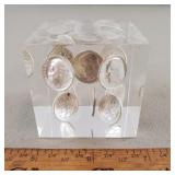 1965 Silver Dime Paperweight