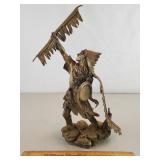 Franklin Mint Pewter Statue Blackfoot Chief