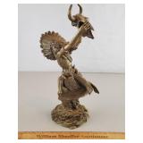 Franklin Mint Pewter Statue Medicine Man Ponter