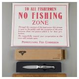 Vintage Fishing Sign & North American Knife