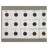 15ct 1909-1911 Wheat Pennies