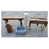 Wooden Stand, Crate, Saw Horse +