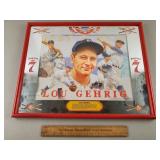 Seagrams 7 Lou Gehrig Baseball Sign 17 x 21"