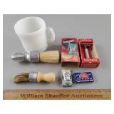 Vintage Razor, Brushes & Mug