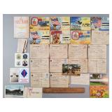 Military Postcards, Ration Books, Stickers