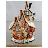 Blue Sky Candle Halloween House 10" H