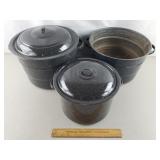 Enamel Ware Canning Pots - 1 w/ Basket