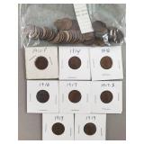 48ct 1910s Wheat Pennies