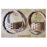 2ct Wooden Plant Hanging Baskets