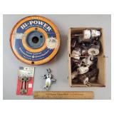 Wire Fencing, Porcelain Insulators, Cable Clamps