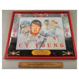 Seagrams 7 Cy Young Baseball Sign 17 x 21"