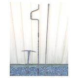 Antique Mining Auger, Pick & Tamper