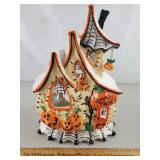 Blue Sky Candle Halloween House 10" H