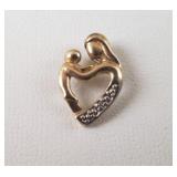 10K Gold Pendant .9g Total Weight