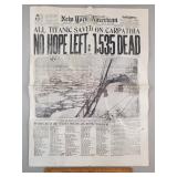 Older Reproduction of 1912 Titanic Newspaper