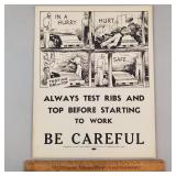 1939 Stroup Mine Safety Poster 11 x 14"