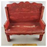 Wooden Doll Bench 19" H