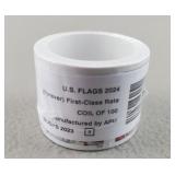 Roll of 100 Forever Stamps US Flags
