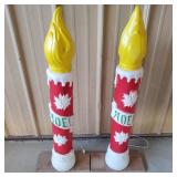 Vintage Christmas Candle Blow Molds 38 & 1/2" H