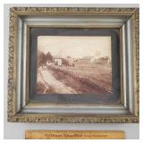 Antique Framed Photograph - Farm Scene