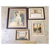 Vintage Framed Prints & Documents Vintage Framed Prints & Documents