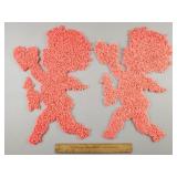 Vintage Melted Plastic Popcorn Cupids 20" H Vintage Melted Plastic Popcorn Cupids 20" H