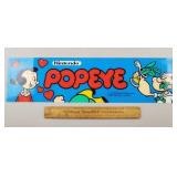 Nintendo Popeye Arcade Plexiglass Sign 6 x 22" Nintendo Popeye Arcade Plexiglass Sign 6 x 22"