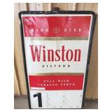 Winston Cigarettes Metal Sign 29 x 49" Winston Cigarettes Metal Sign 29 x 49"