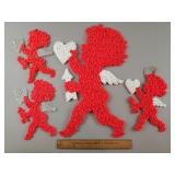 Vintage Melted Plastic Popcorn Cupids Vintage Melted Plastic Popcorn Cupids